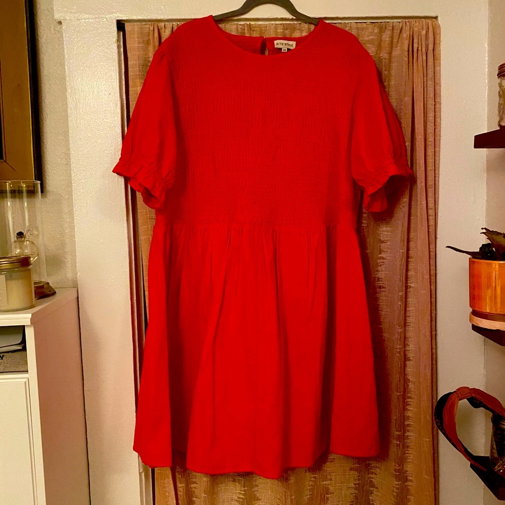 Red Linen Dress